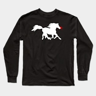 Sleipnir, the Red-Nosed, 8-Legged, Super-Horse Long Sleeve T-Shirt